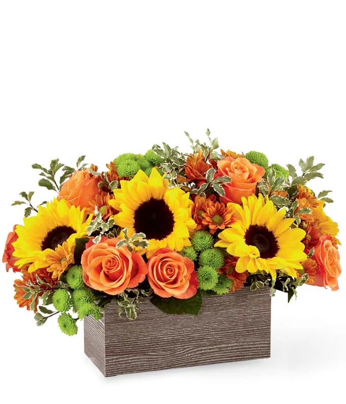 Cesta de flores de toffee