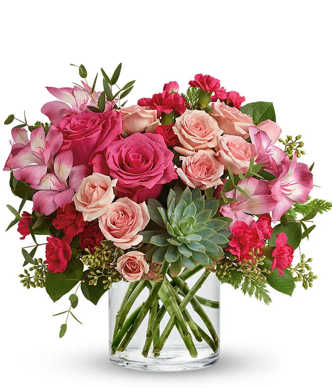 Jardín de Rosas Rosadas
