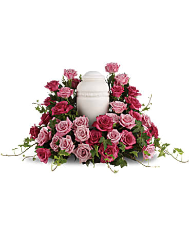 Rosenbeet in Rosa