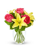 Strawberry Lemonade Rose & Lily Bouquet