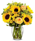 Brilliant Sunflower & Rose Bouquet