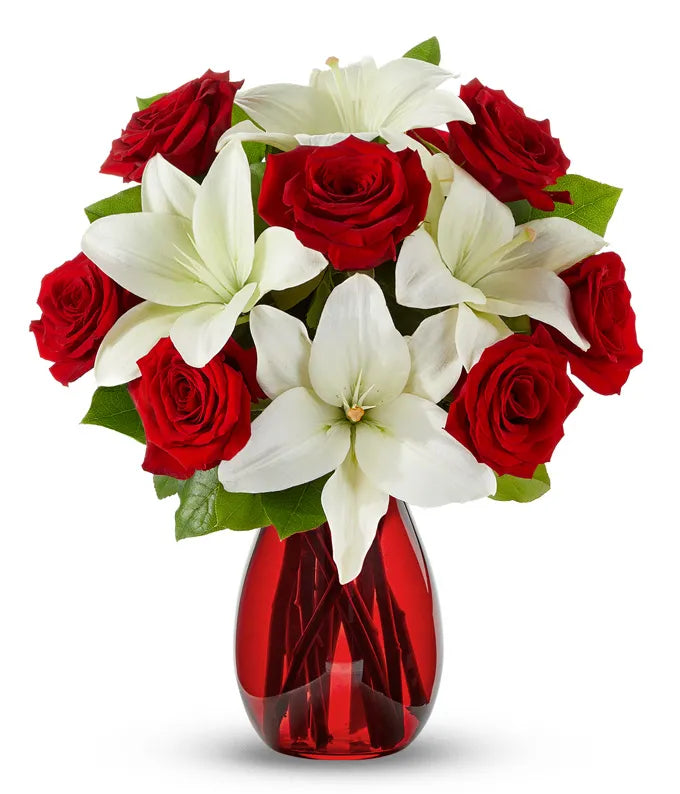 Red Roses & White Lilies